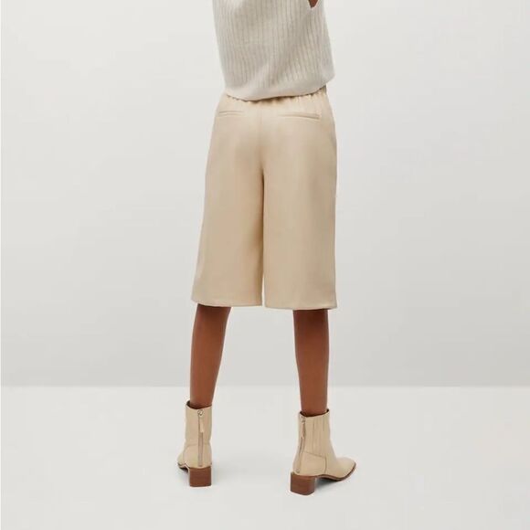 Mango Faux Leather Bermuda Shorts - Picture 8 of 10